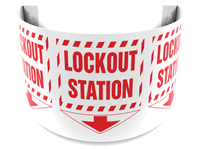 180 Degree Projecting Lockout Station Sign