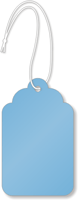 Blue Merchandise Tag (with strings)