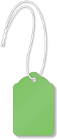 Fluorescent Green Merchandise Tag (with strings)