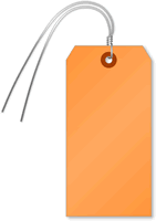 Fluorescent Orange Tags (with wires)