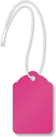 Fluorescent Pink Merchandise Tag (with strings)