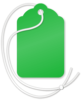 Green Merchandise Price Tag (with strings)