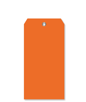 Orange Color-Coded Polypropylene Tag
