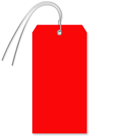 Red Plastic Wire Tag