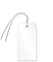 White Tear-Proof Blank Plastic Tags with Wire
