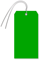 Green Plastic Wire Tag