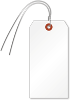White Cardstock Tags (with wires)