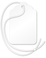 White Merchandise Price Tag (with strings)