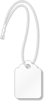 White Merchandise Tag (with strings)