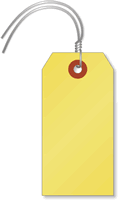 Yellow Cardstock Tags (with wires)