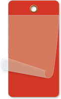 Red Self-Laminating Blank Inspection Tag
