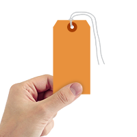 Orange Cardstock Tags (with strings)