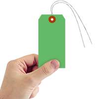Dark Green Cardstock Tags (with wires)