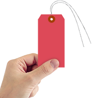 Red Cardstock Tags (with wires)