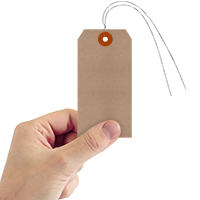 Recycled Kraft 11-point Cardstock Tags (with pre-attached wires)