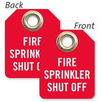 Fire Sprinkler Shut Off Mini Tag