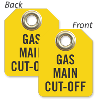 Gas Main Cut-Off Mini Tag