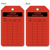 Ladder Inspection Plastic Tags