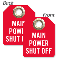 Main Power Shut Off Mini Tag