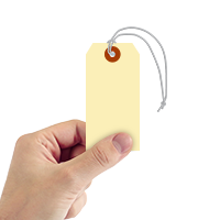 Manila 13-Point Cardstock Tag with Elastic
