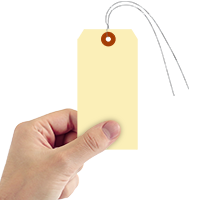 Manila 13-point Cardstock Tags (with pre-attached wires)