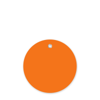 3 in. Circle Orange Plastic Tags