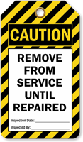 Remove From Service Until Repaired Ladder Caution Tag