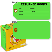 Returned Goods Tag-in-a-Box with Fiber Patch