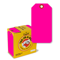 Fluorescent Pink Tag with Fiber Patch
